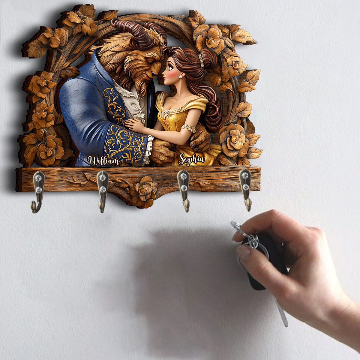 You & Me We Got This - Personalized Mouse Custom Shaped Key Rack