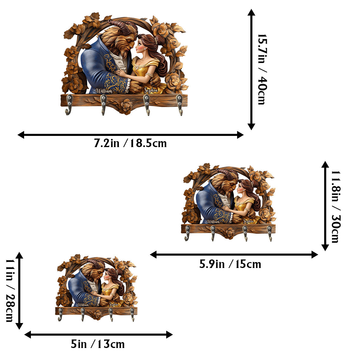 You & Me We Got This - Personalized Mouse Custom Shaped Key Rack