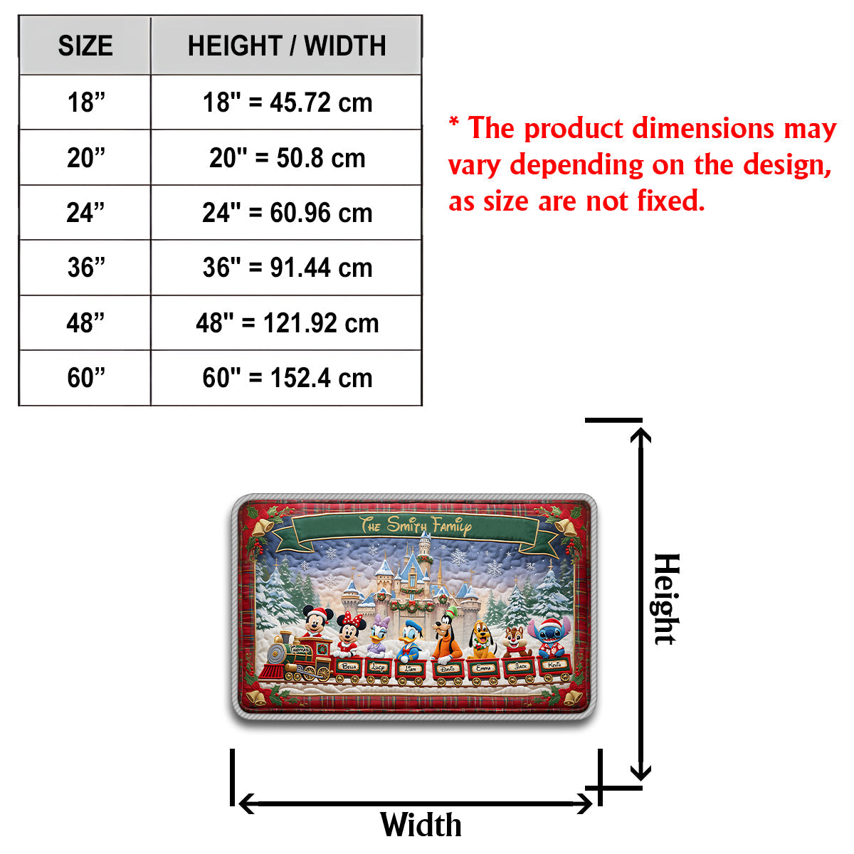 Magical Christmas - Personalized Mouse Non-Slip Tufted Rug