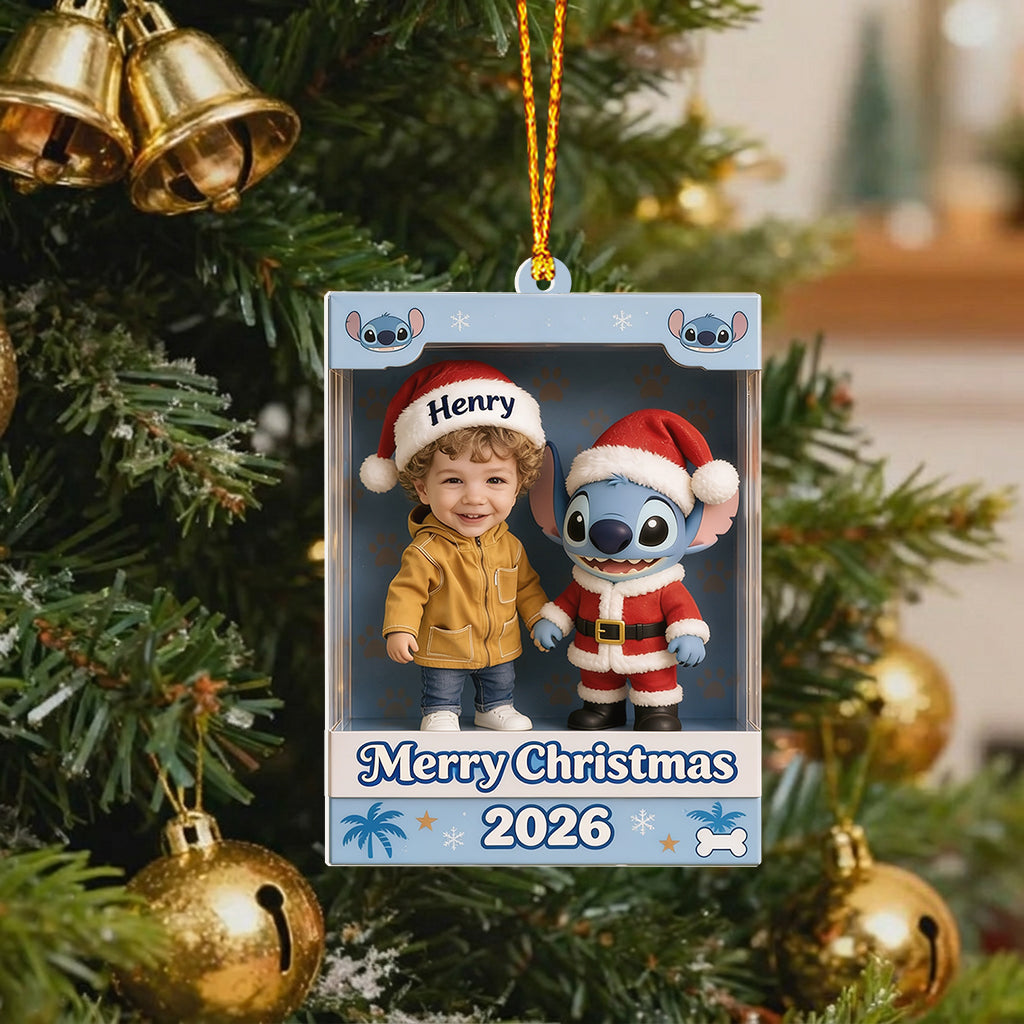 Merry Stitchmas - Personalized Ohana Premium 3D Ornament