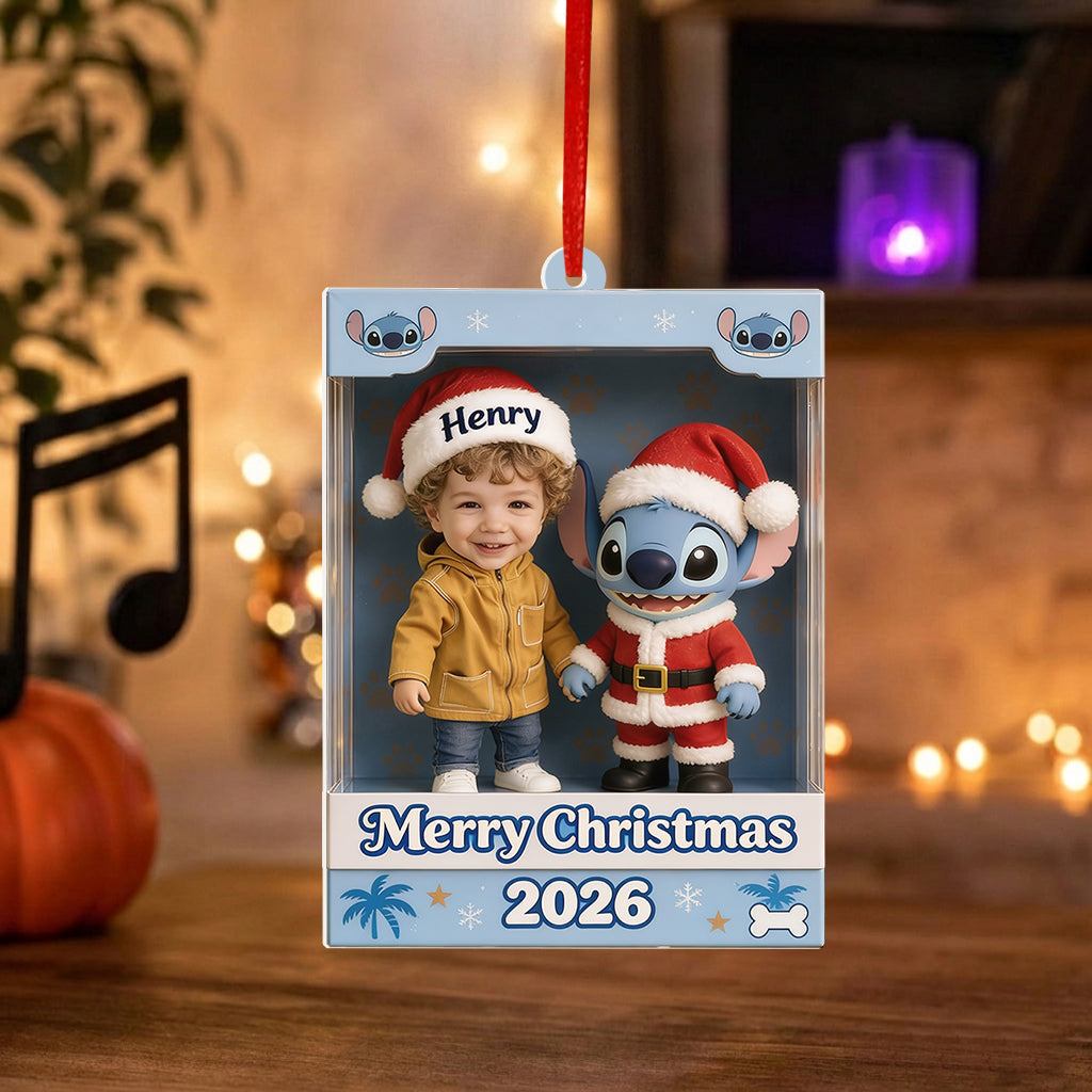 Merry Stitchmas - Personalized Ohana Premium 3D Ornament