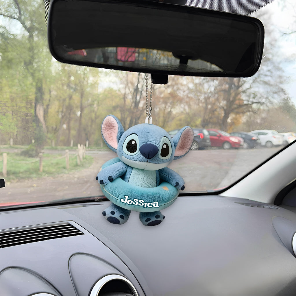 Blue Monster Summer Vibes - Personalized Ohana Quilt Duffle Bag & Plush Charm