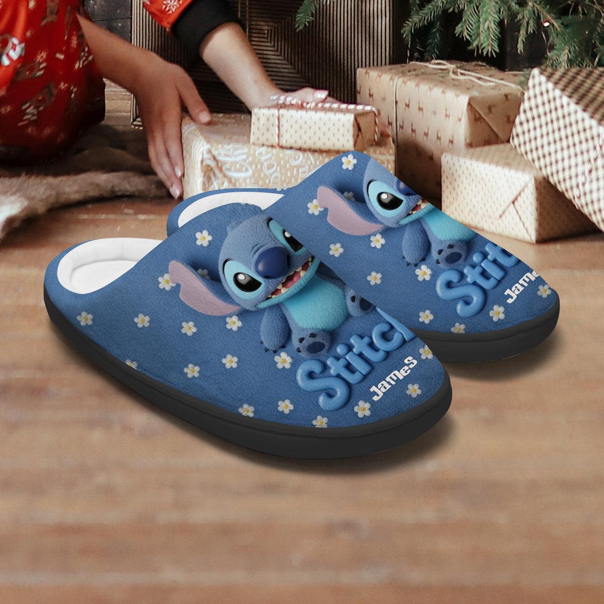 Fluffy Monster Effect - Personalized Ohana Slippers