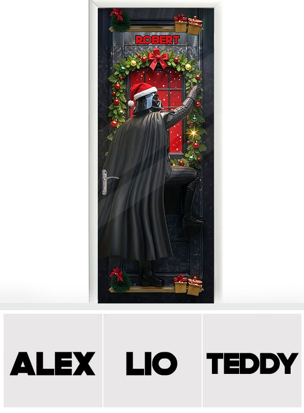 Merry Christmas - Personalized The Force Door Sticker