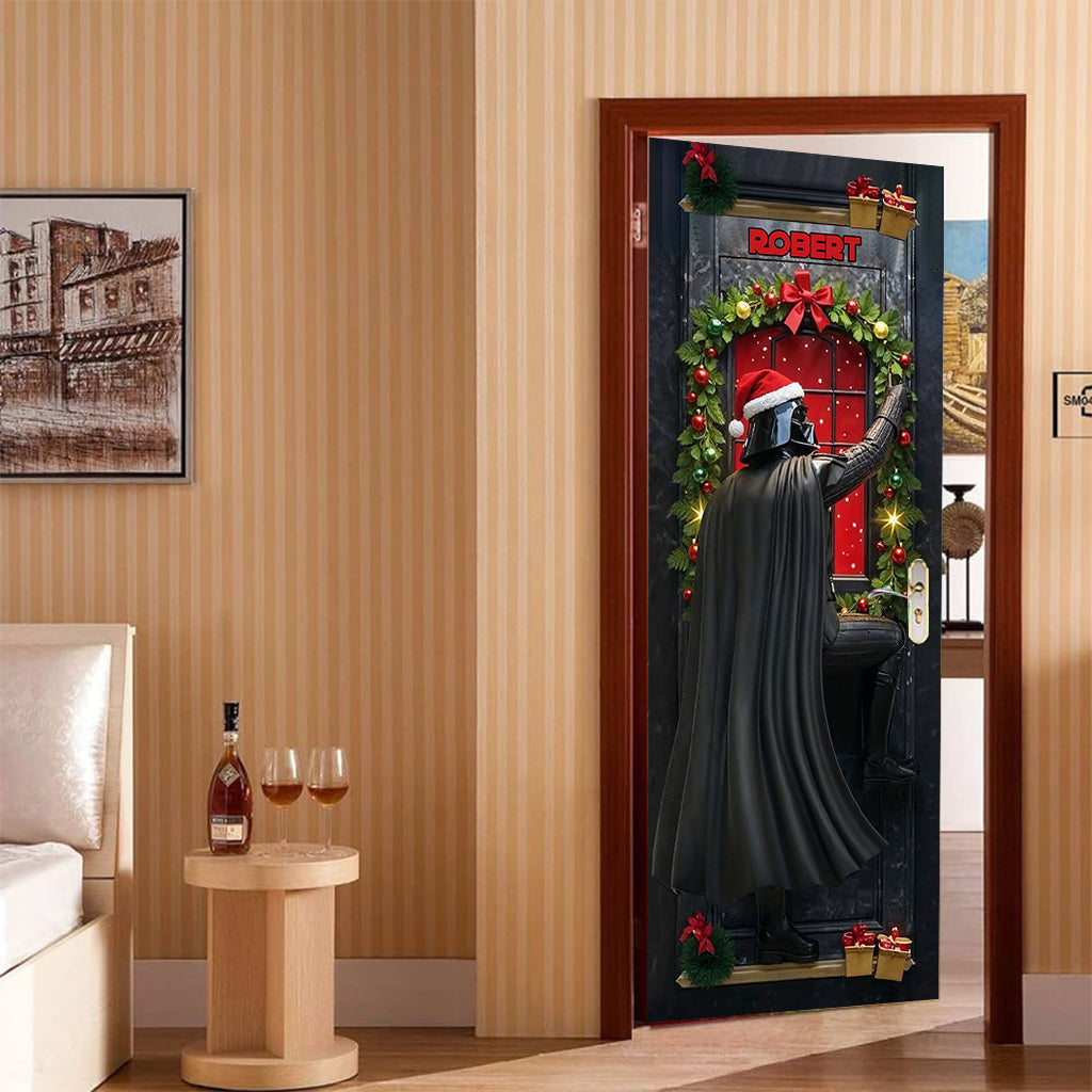 Merry Christmas - Personalized The Force Door Sticker