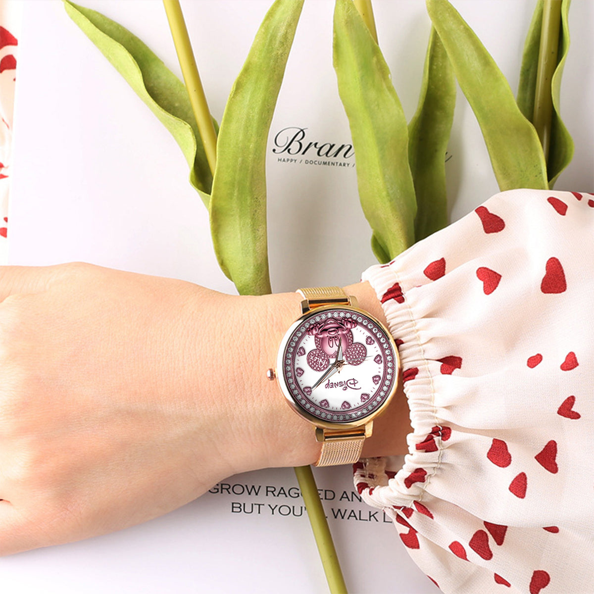 Peeking Mouse Ears - Personalized Mouse Women Hand Watch
