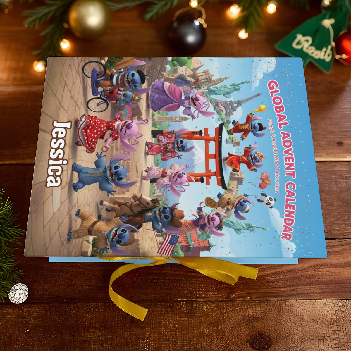 Global Advent Calendar, Traditional Costumes - Personalized Ohana Folded Advent Calendar With Ornaments