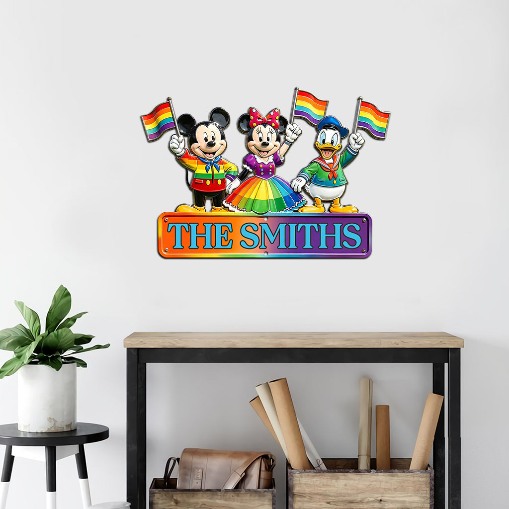 Pride Month Decoration - Personalized LGBT Support Acrylic Stake & Metal Sign