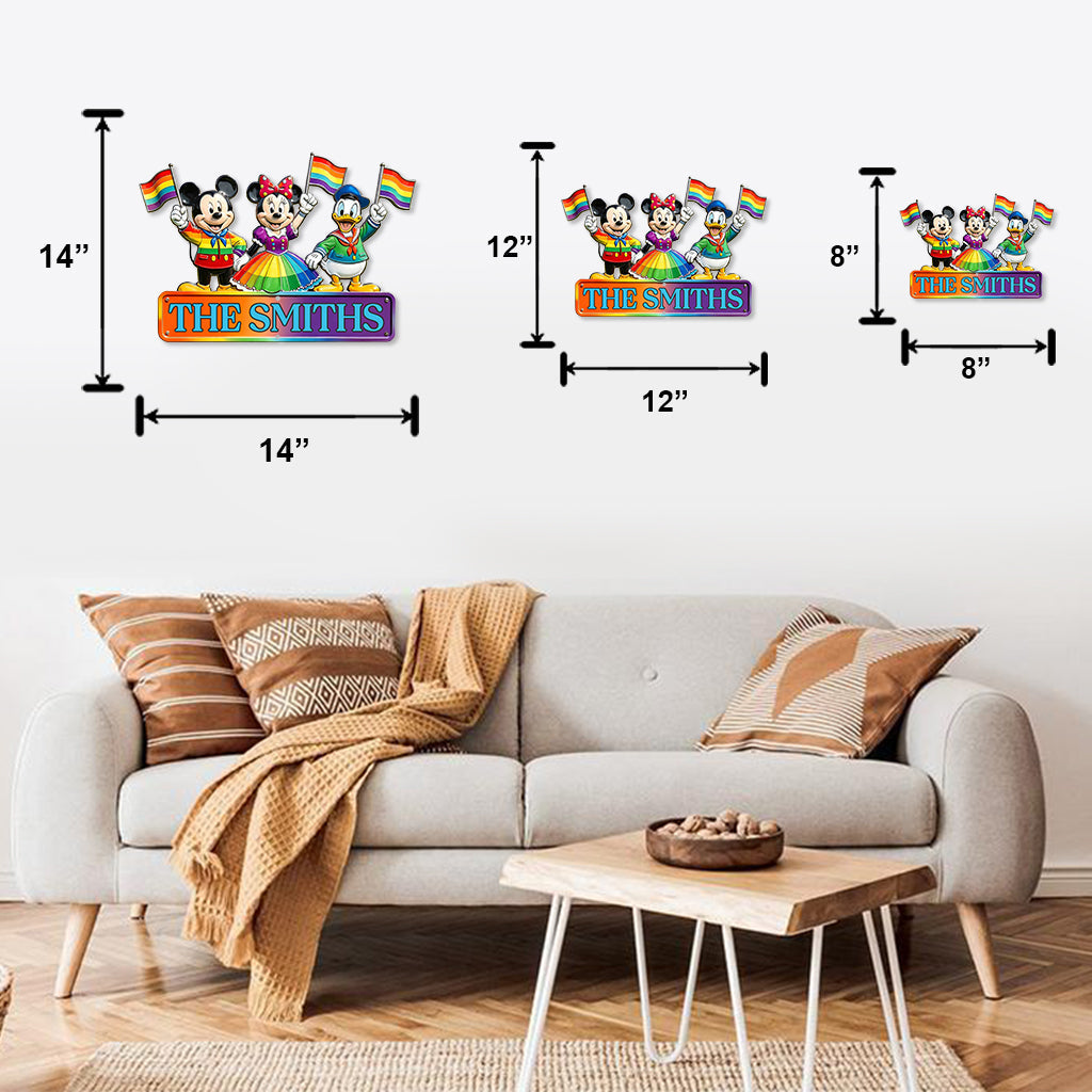 Pride Month Decoration - Personalized LGBT Support Acrylic Stake & Metal Sign