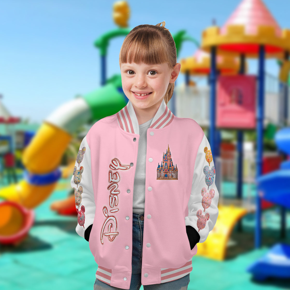 Magical Castle - Personalized Mouse Varsity Jacket