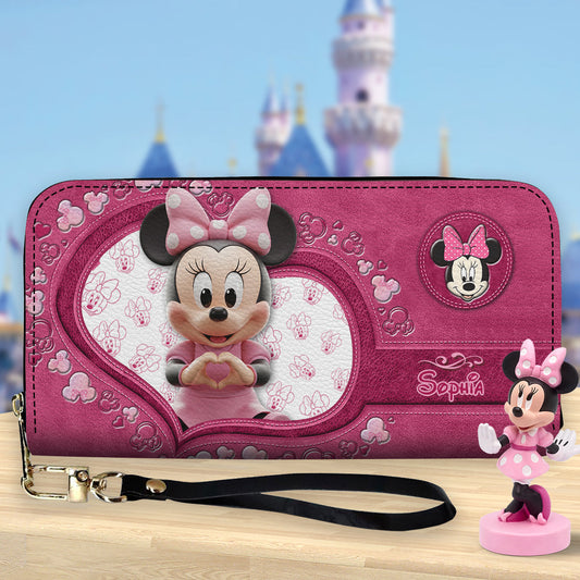 Magical Mouse Ears - Personalized Mouse Leather Long Wallet
