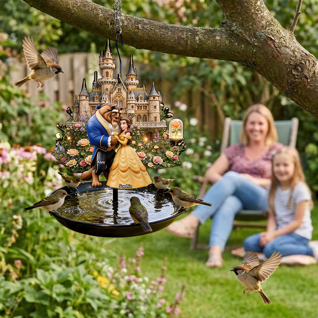 Tale As Old As Time - Personalized Beauty And The Beast Bird Feeder/ Bath