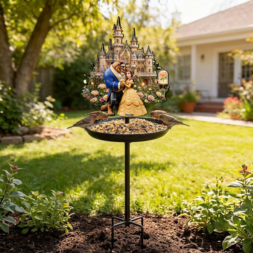 Tale As Old As Time - Personalized Beauty And The Beast Bird Feeder/ Bath