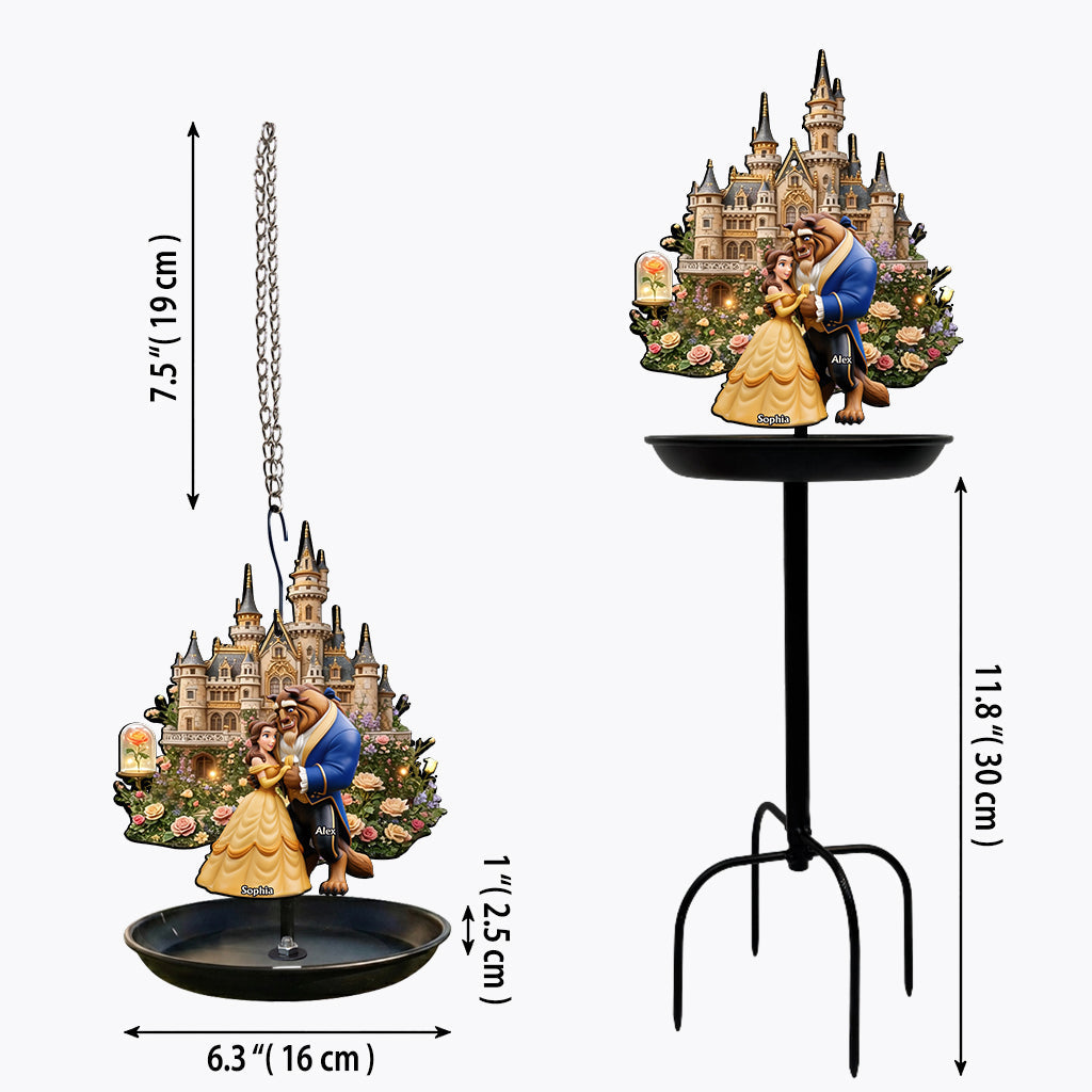 Tale As Old As Time - Personalized Beauty And The Beast Bird Feeder/ Bath