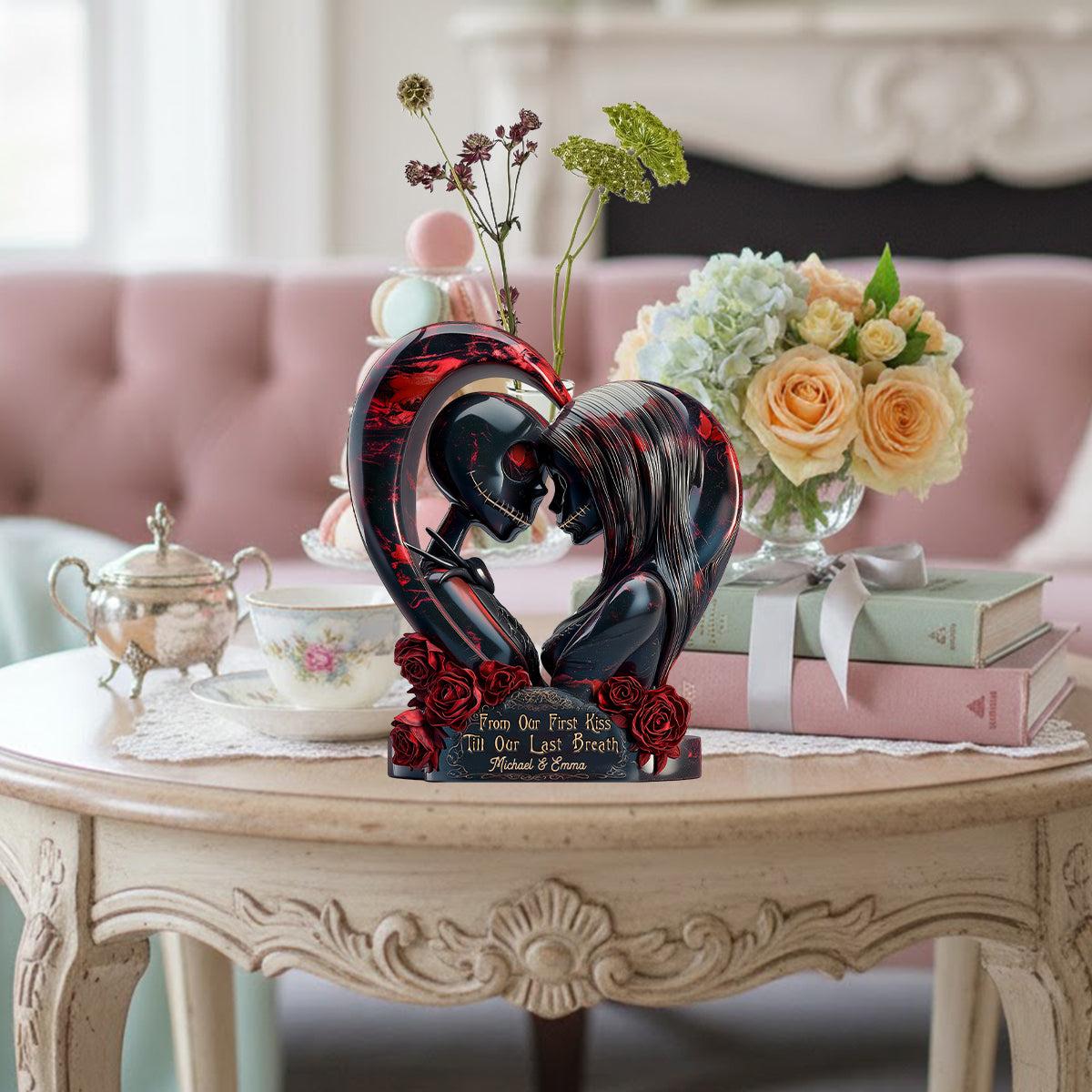 From Our First Kiss - Personalized Nightmare Custom Shape Acrylic Flower Vase