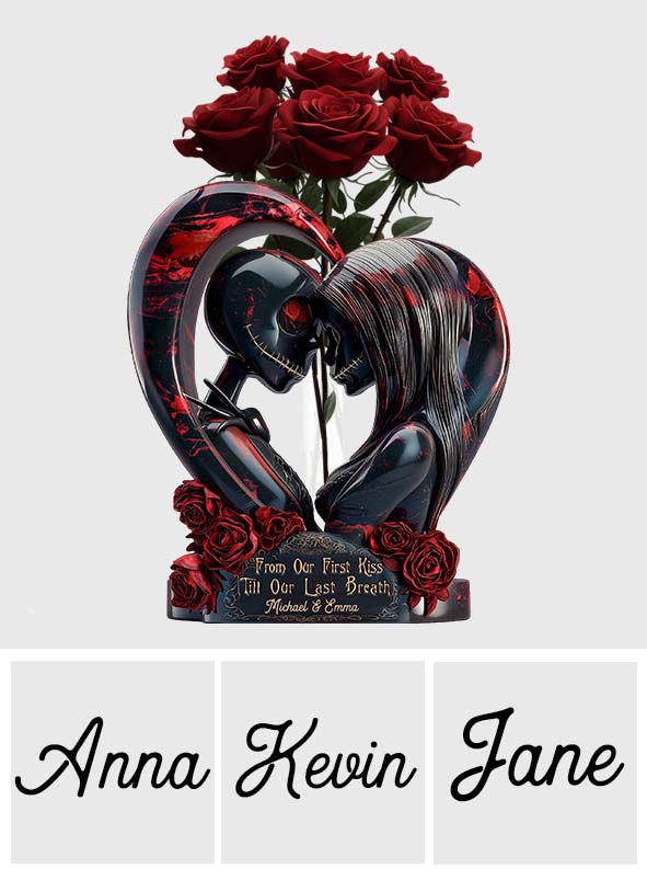 From Our First Kiss - Personalized Nightmare Custom Shape Acrylic Flower Vase