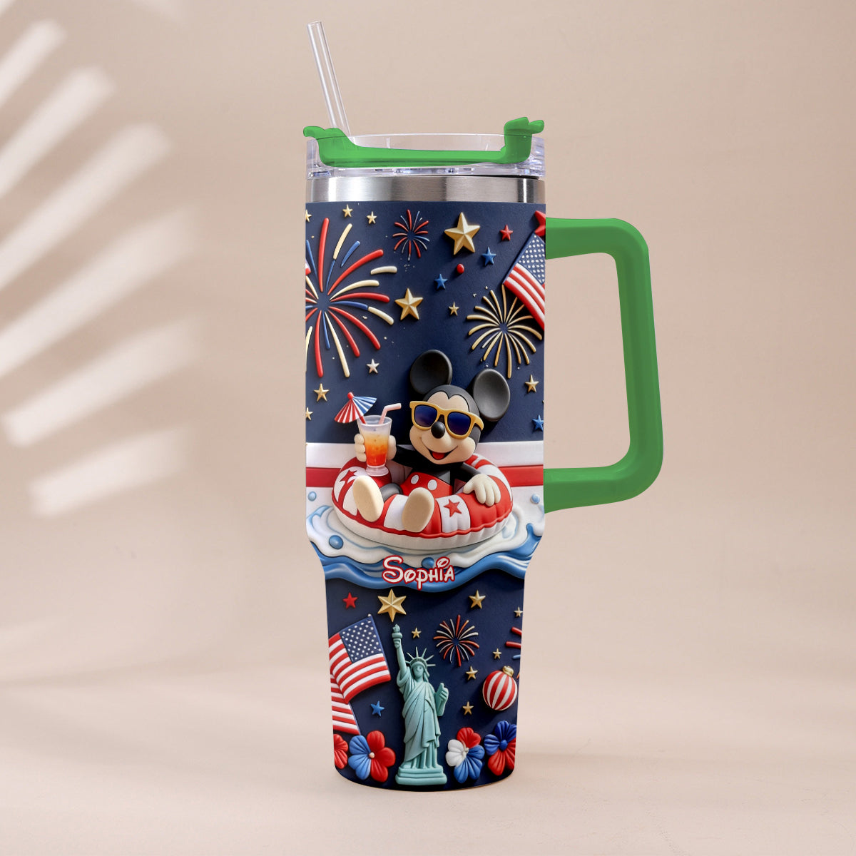 250th Anniversary - Personalized Mouse Tumbler With Plush Charm