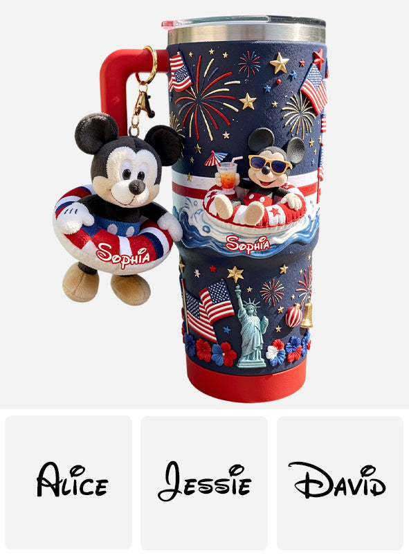 250th Anniversary - Personalized Mouse Tumbler With Plush Charm