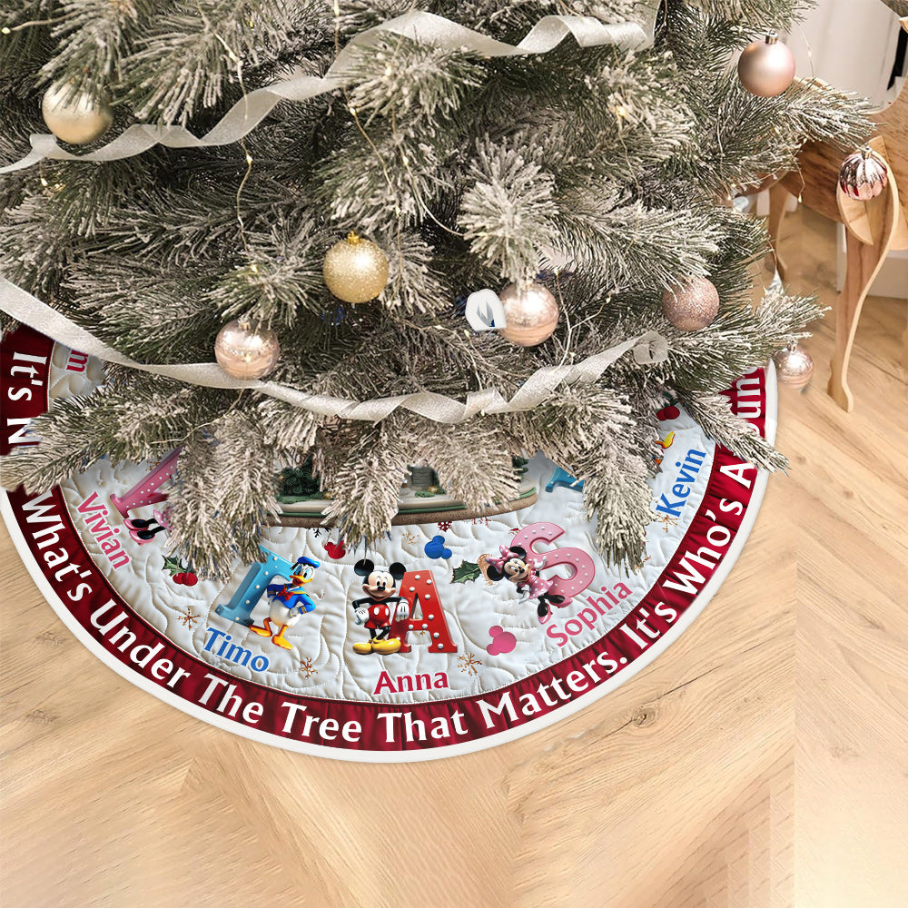 It's Not What Under The Tree - Personalized Mouse Tree Skirt