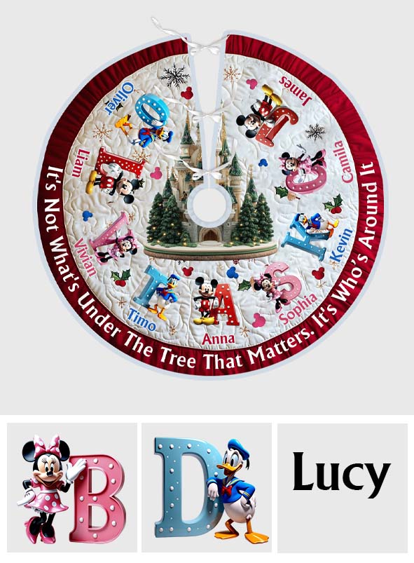 It's Not What Under The Tree - Personalized Mouse Tree Skirt