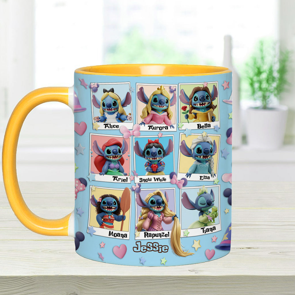 Blue Ohana Princess - Personalized Ohana Accent Mug