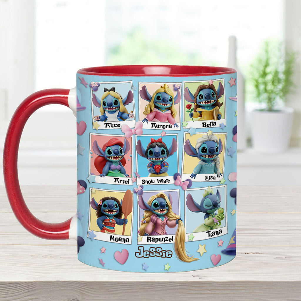 Blue Ohana Princess - Personalized Ohana Accent Mug