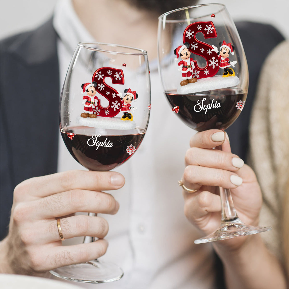 Magic Family - Personalized Mouse Wine Glass With Long Stem