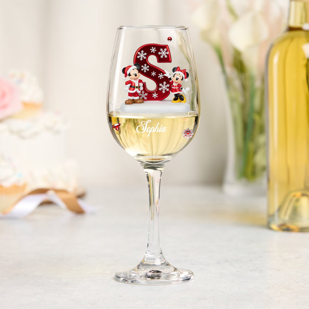 Magic Family - Personalized Mouse Wine Glass With Long Stem