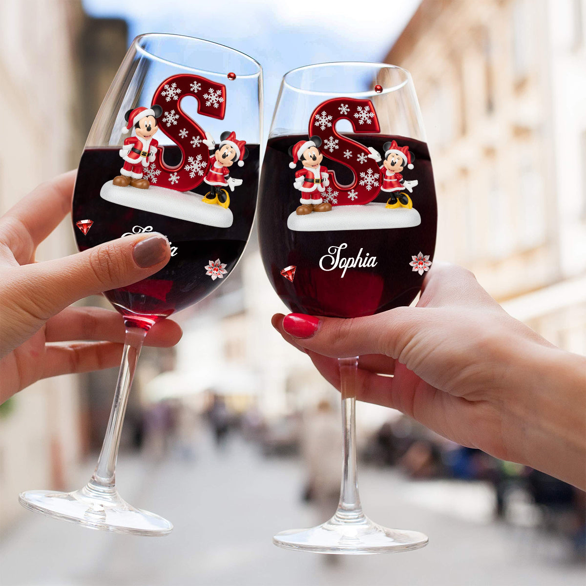 Magic Family - Personalized Mouse Wine Glass With Long Stem