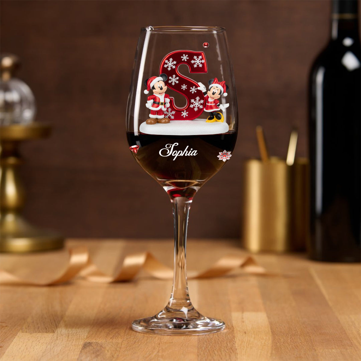Magic Family - Personalized Mouse Wine Glass With Long Stem