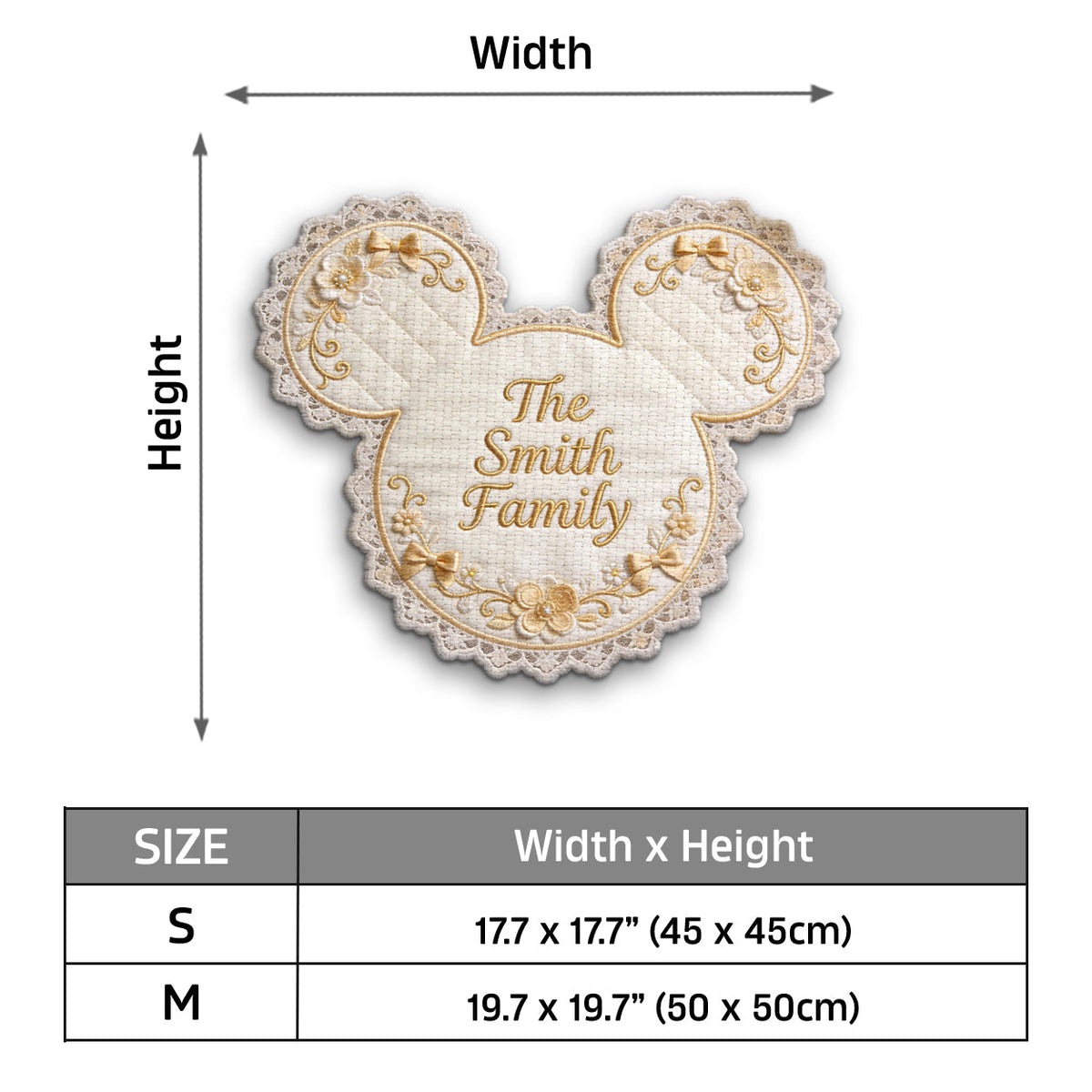 Believe In Magic - Personalized Mouse Custom Shape Placemat