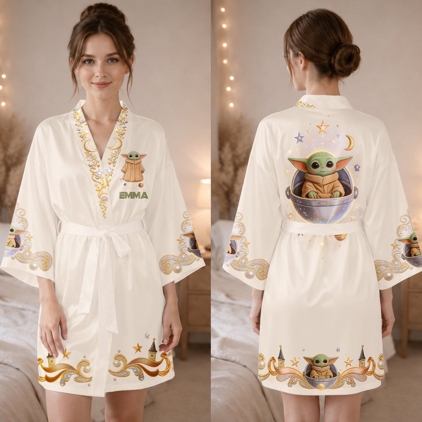 Cute Baby - Personalized The Force Satin Robe
