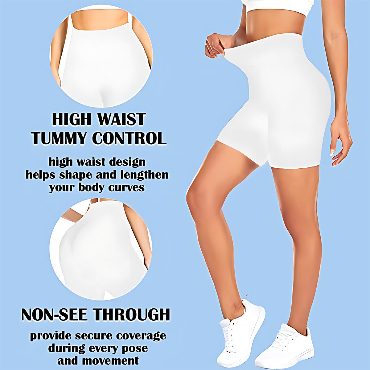 Blue Ohana - Personalized Ohana High-Waisted Biker Shorts