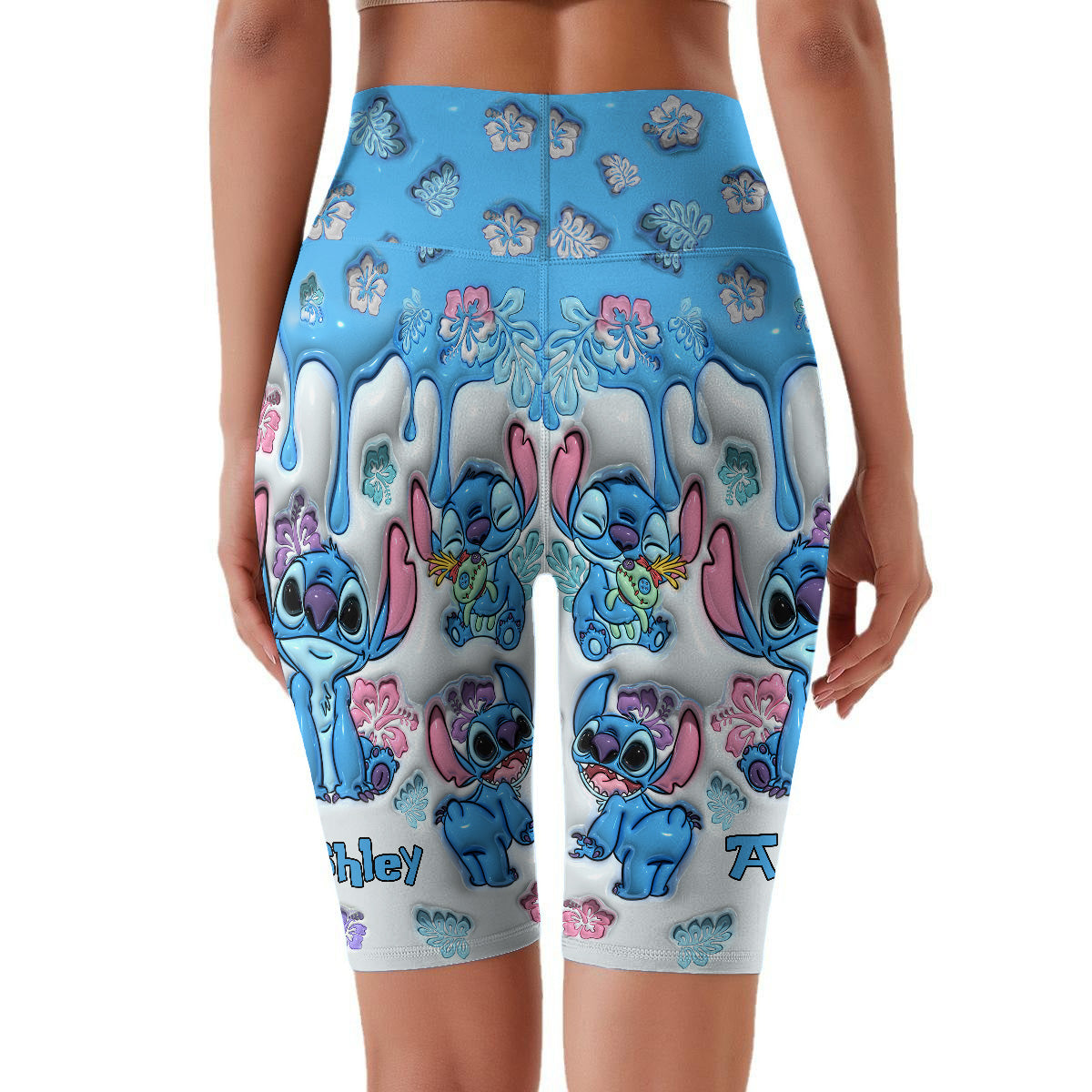 Blue Ohana - Personalized Ohana High-Waisted Biker Shorts