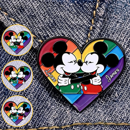 LGBT Cartoon Mouse, Pride Month - Personalized LGBT Support Pin