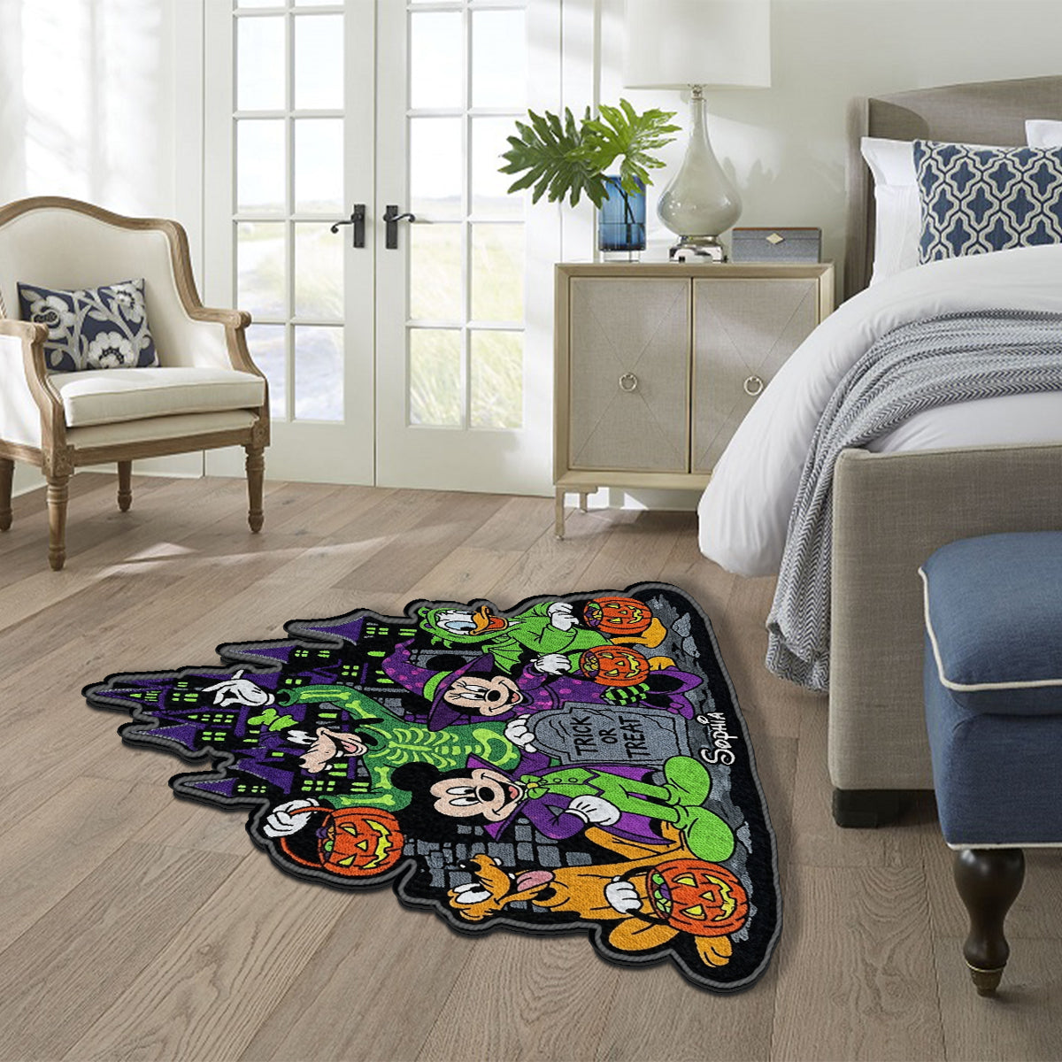 Not-So-Scary Halloween Party - Personalized Mouse Non-Slip Tufted Rug