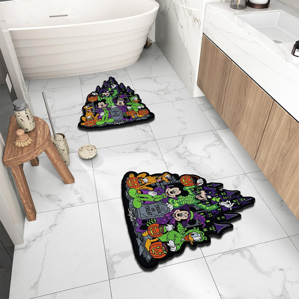 Not-So-Scary Halloween Party - Personalized Mouse Non-Slip Tufted Rug