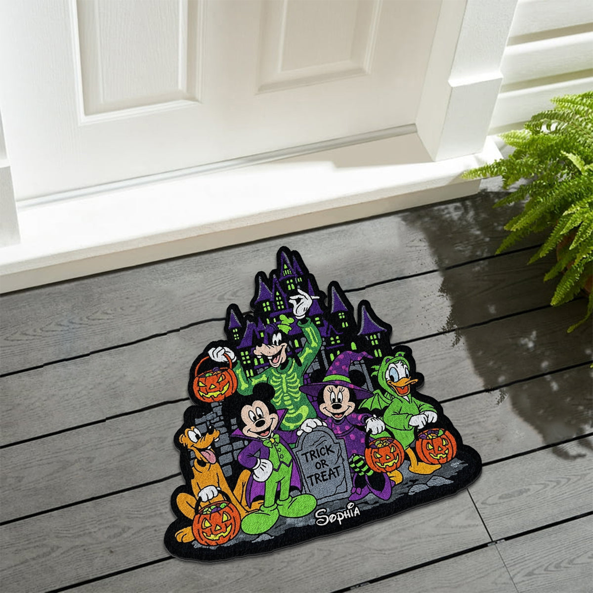 Not-So-Scary Halloween Party - Personalized Mouse Non-Slip Tufted Rug