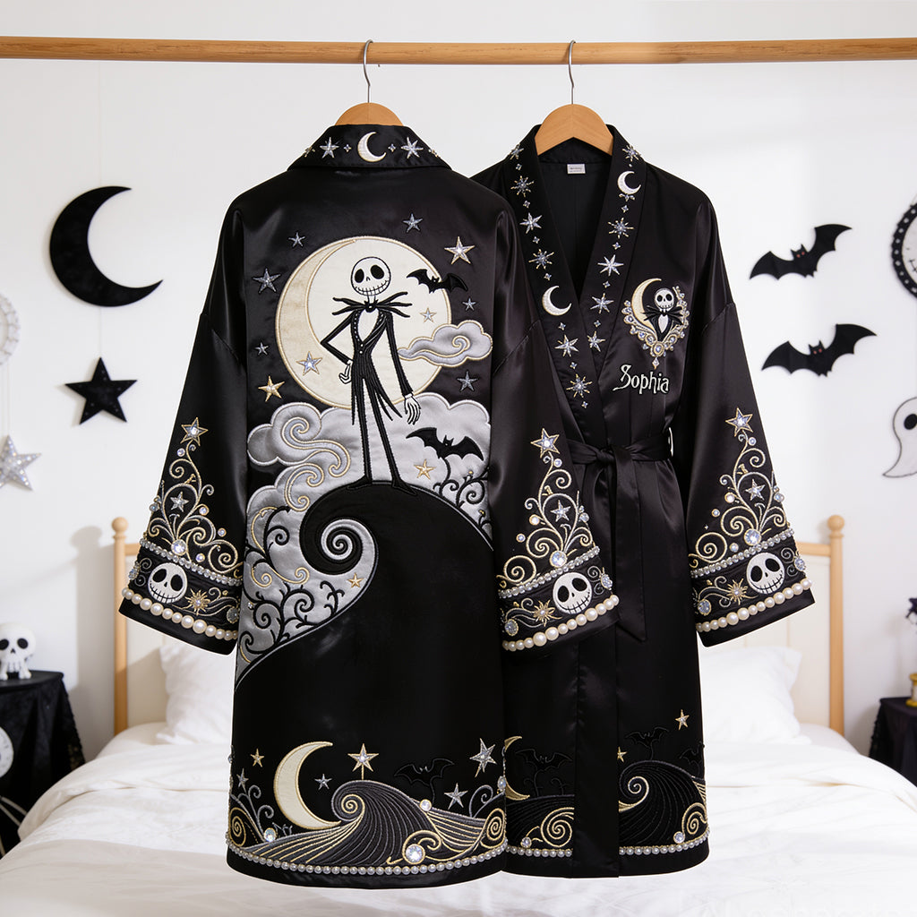 The Nightmare - Personalized Nightmare Satin Robe