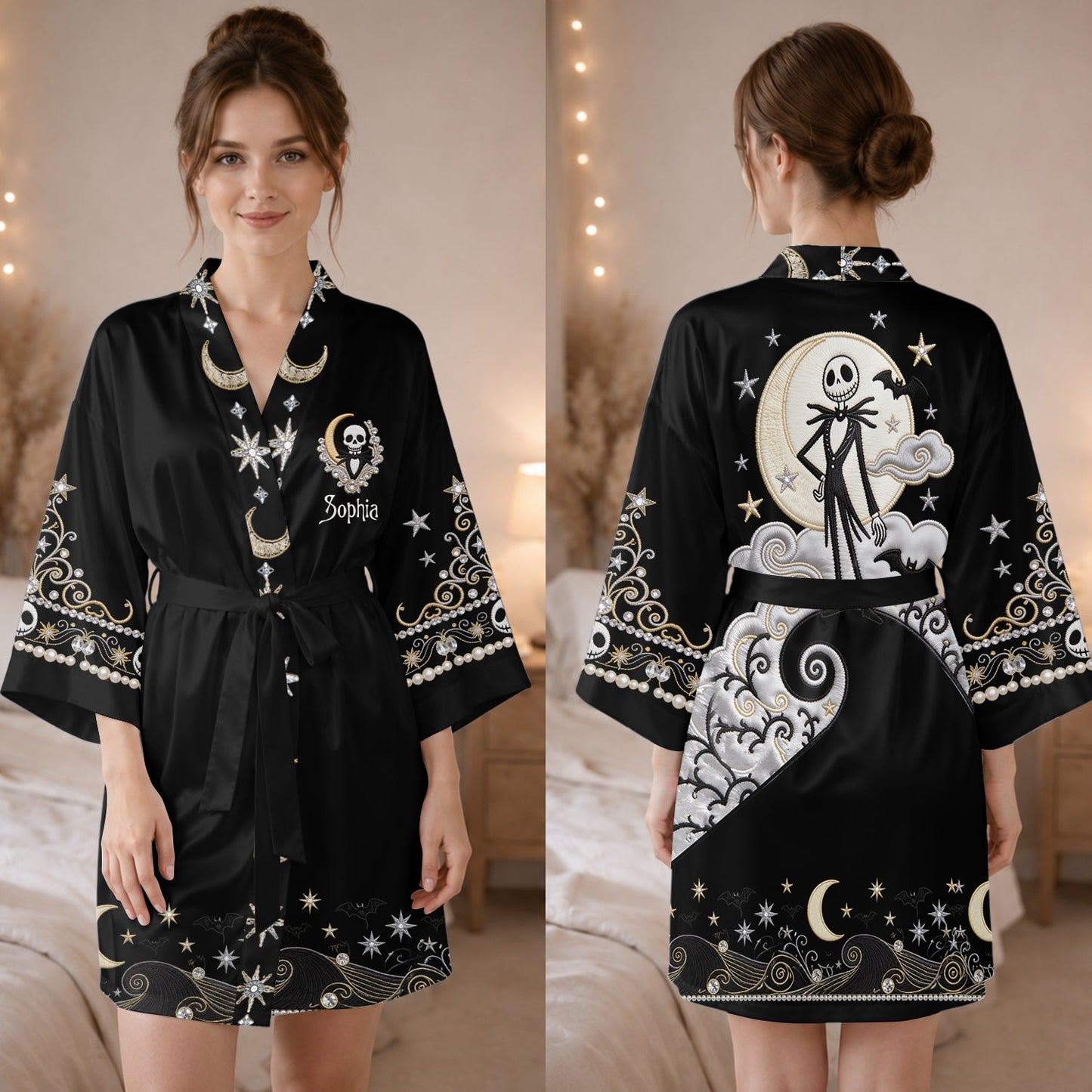 The Nightmare - Personalized Nightmare Satin Robe