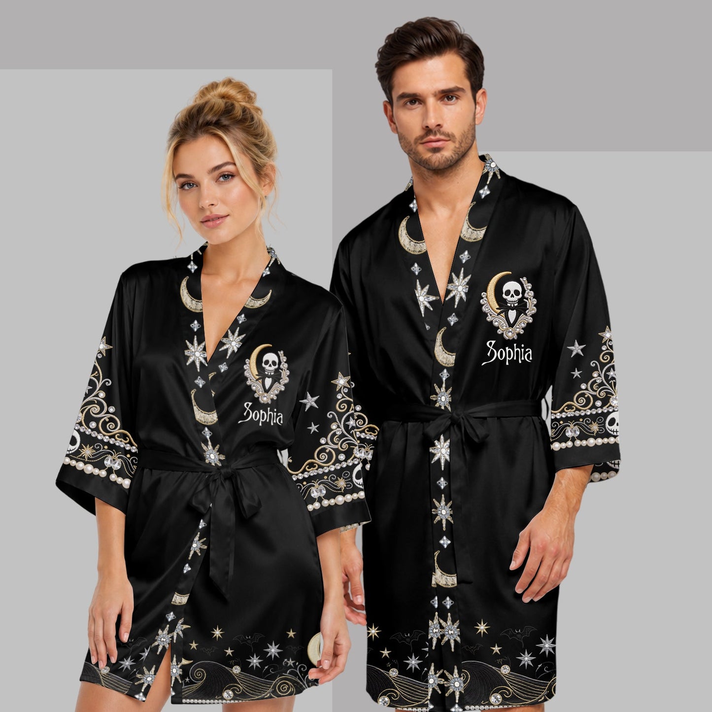 The Nightmare - Personalized Nightmare Satin Robe