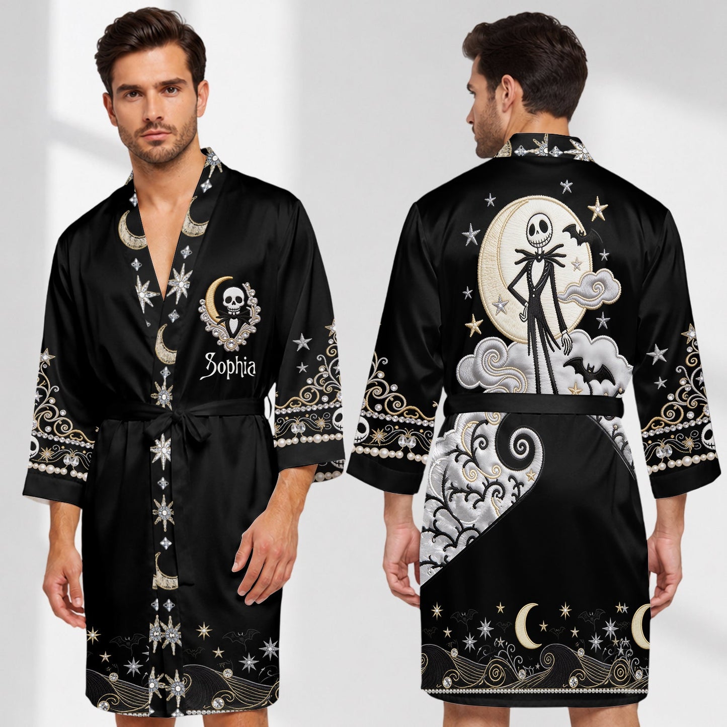 The Nightmare - Personalized Nightmare Satin Robe