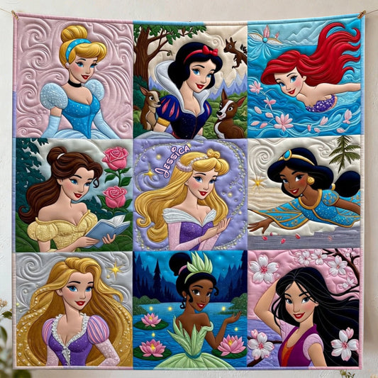 Beautiful Princesses - Personalized Mouse Blanket