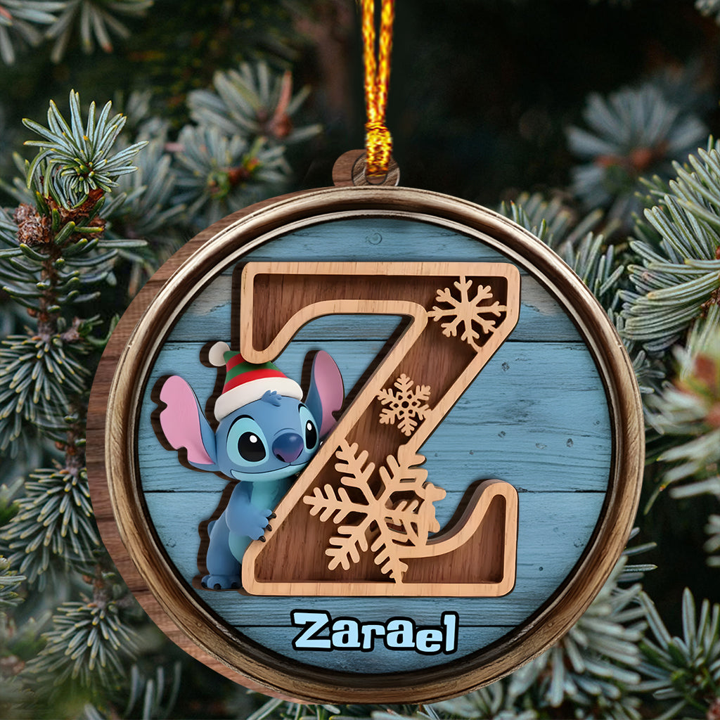 Ohana Means Family - Personalized Ohana 2 Layered Wooden Ornament