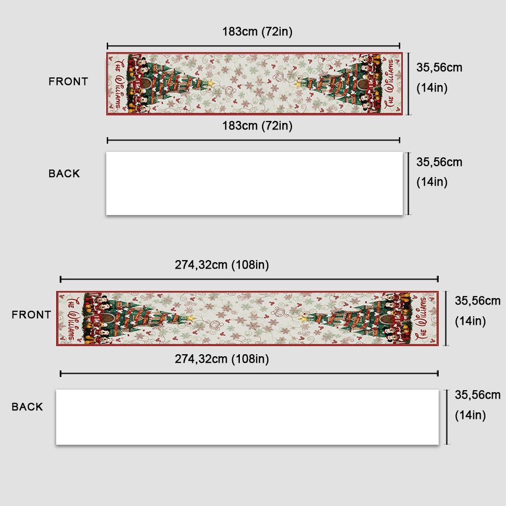 Magical Christmas - Personalized Mouse Table Runner