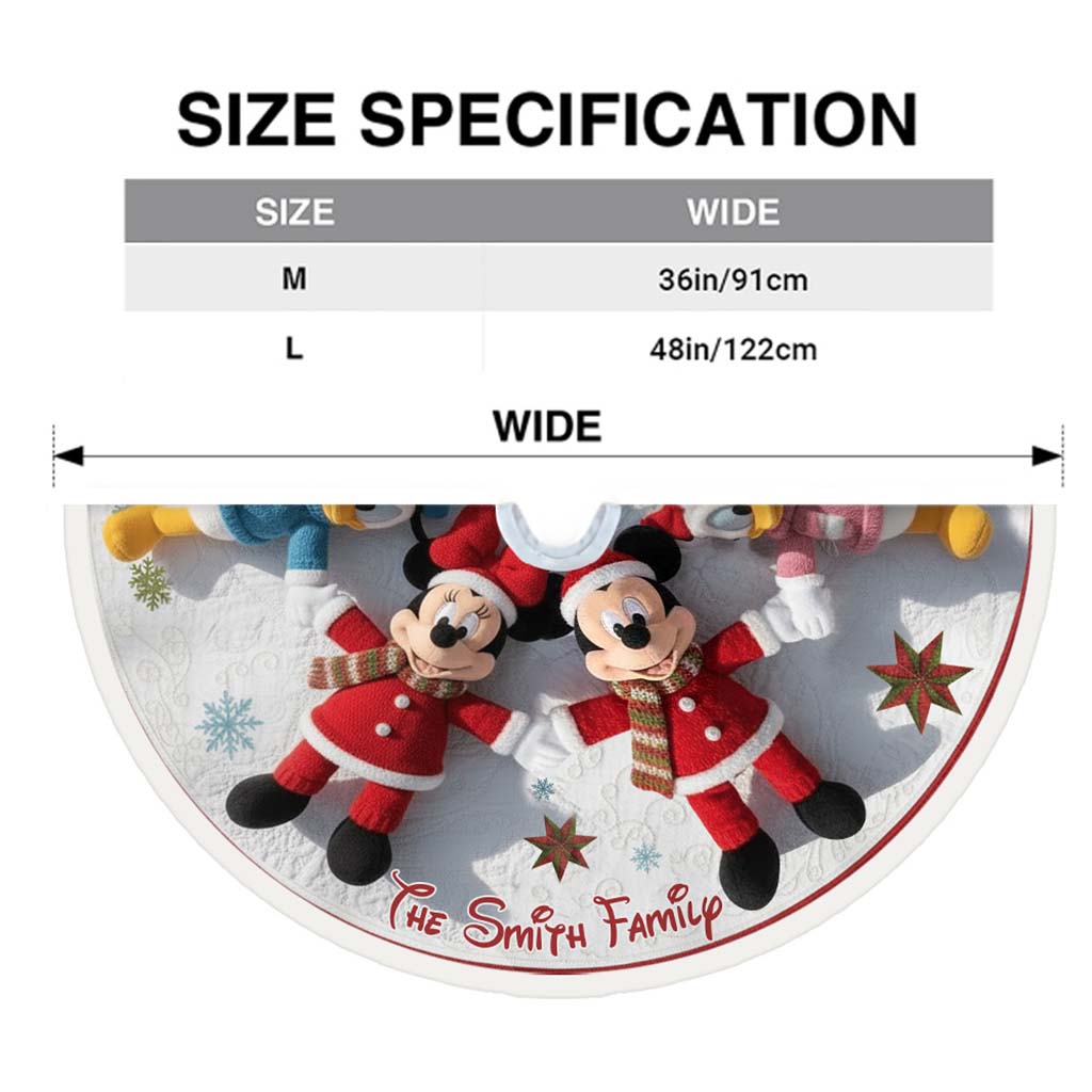 Merry Christmas - Personalized Mouse Tree Skirt