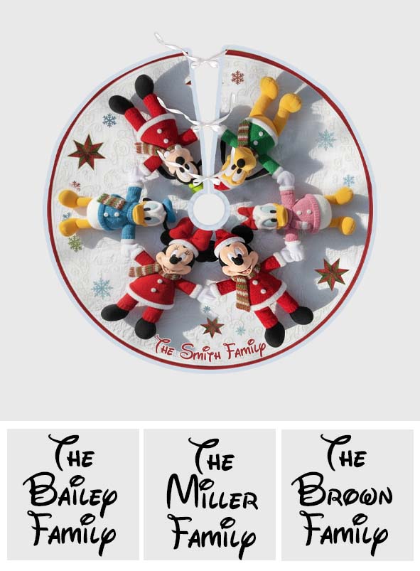 Merry Christmas - Personalized Mouse Tree Skirt
