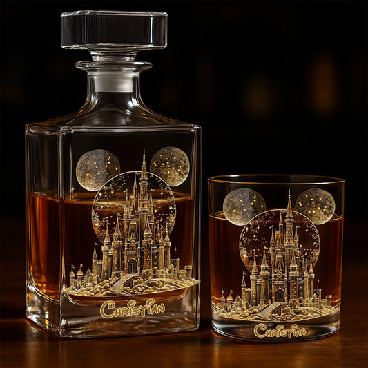 Magical Castle - Personalized Mouse Whiskey Decanter Set