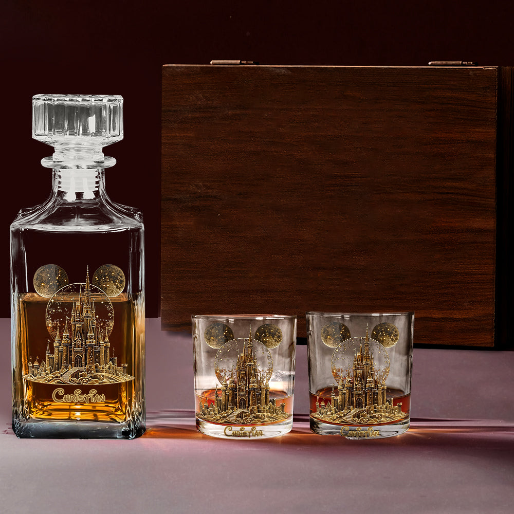 Magical Castle - Personalized Mouse Whiskey Decanter Set