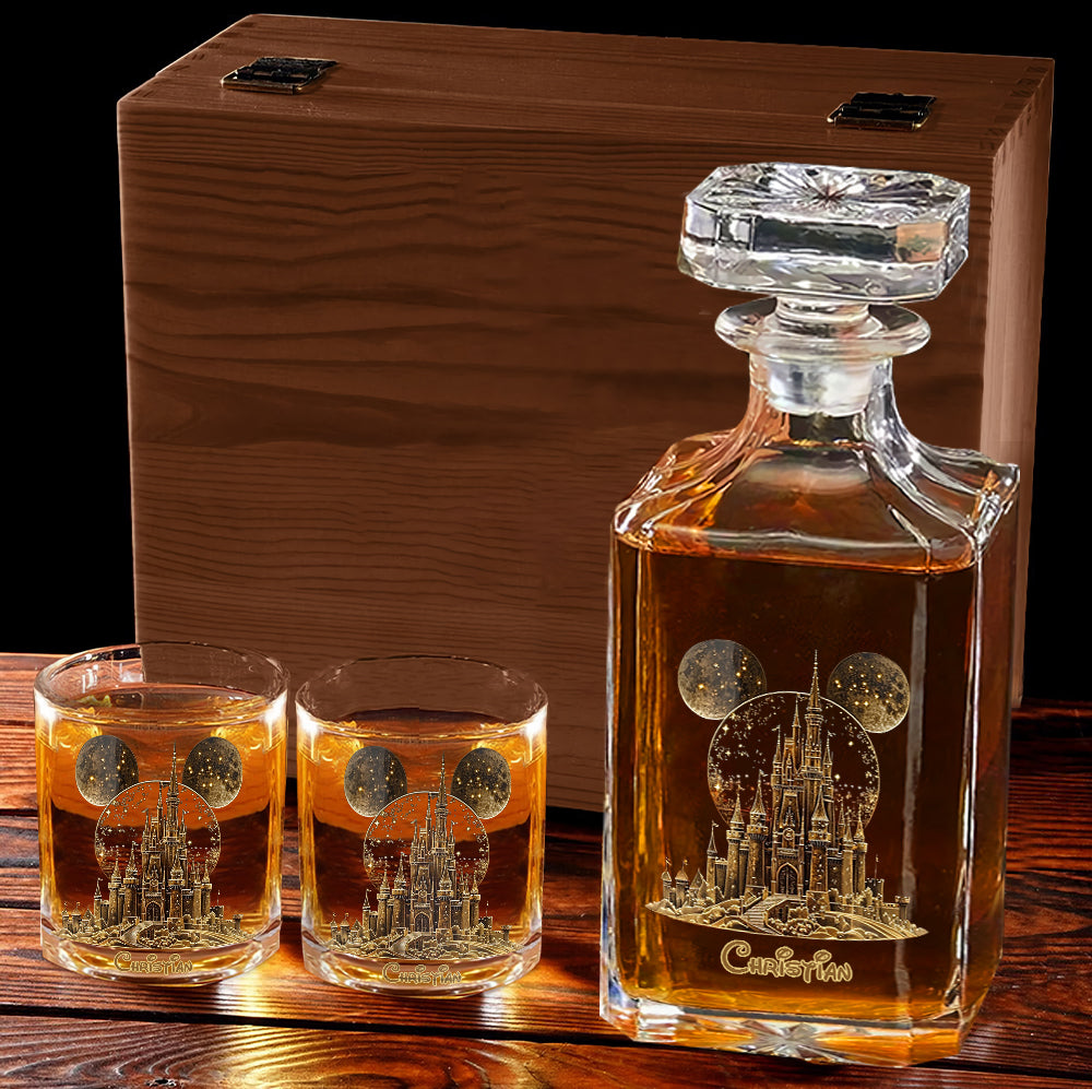Magical Castle - Personalized Mouse Whiskey Decanter Set